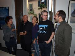 La Giuria fiction in sala consiglio: da sinistra Bruna Vero, Enzo G. Castellari, Chiara Cavallazzi, Andrea Fornasiero e Luca Antonini